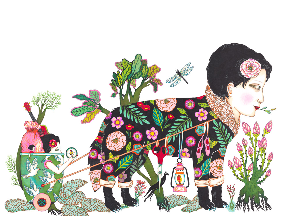 08_mère-louve - Illustrations du livre Ma mère. Editions Thierry Magnier_2015